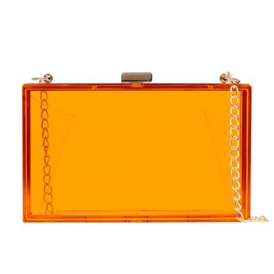 Pochette Villalfonsina, en méthacrylate transparent avec chaîne