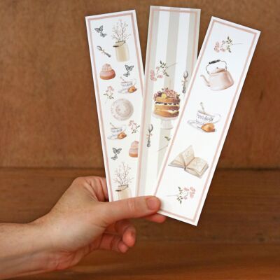 Set of 3 bookmarks 200x50mm - Pastry theme
