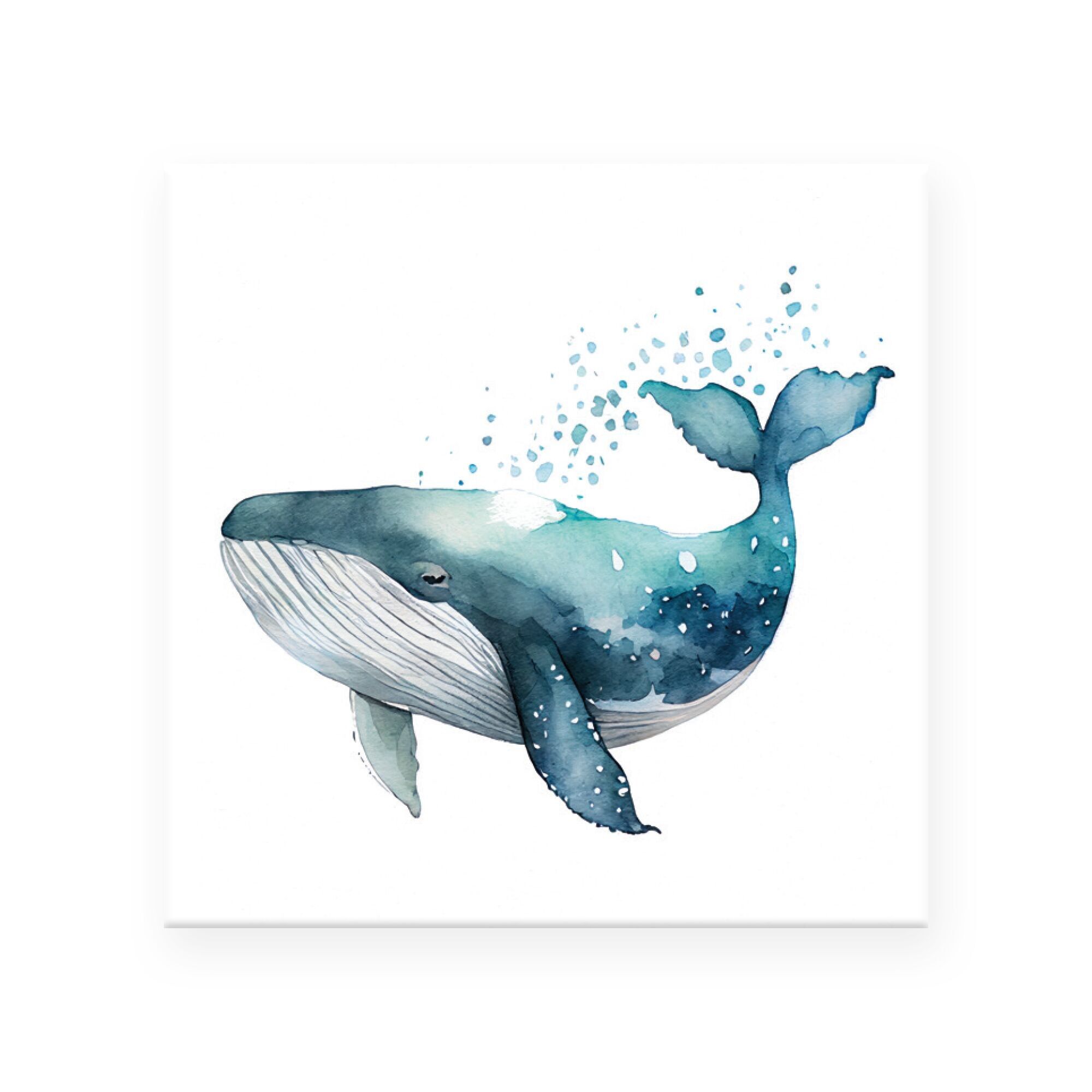 Magnet "Majestätischer Wal" (5x5cm) – Tiefe des Ozeans für dich