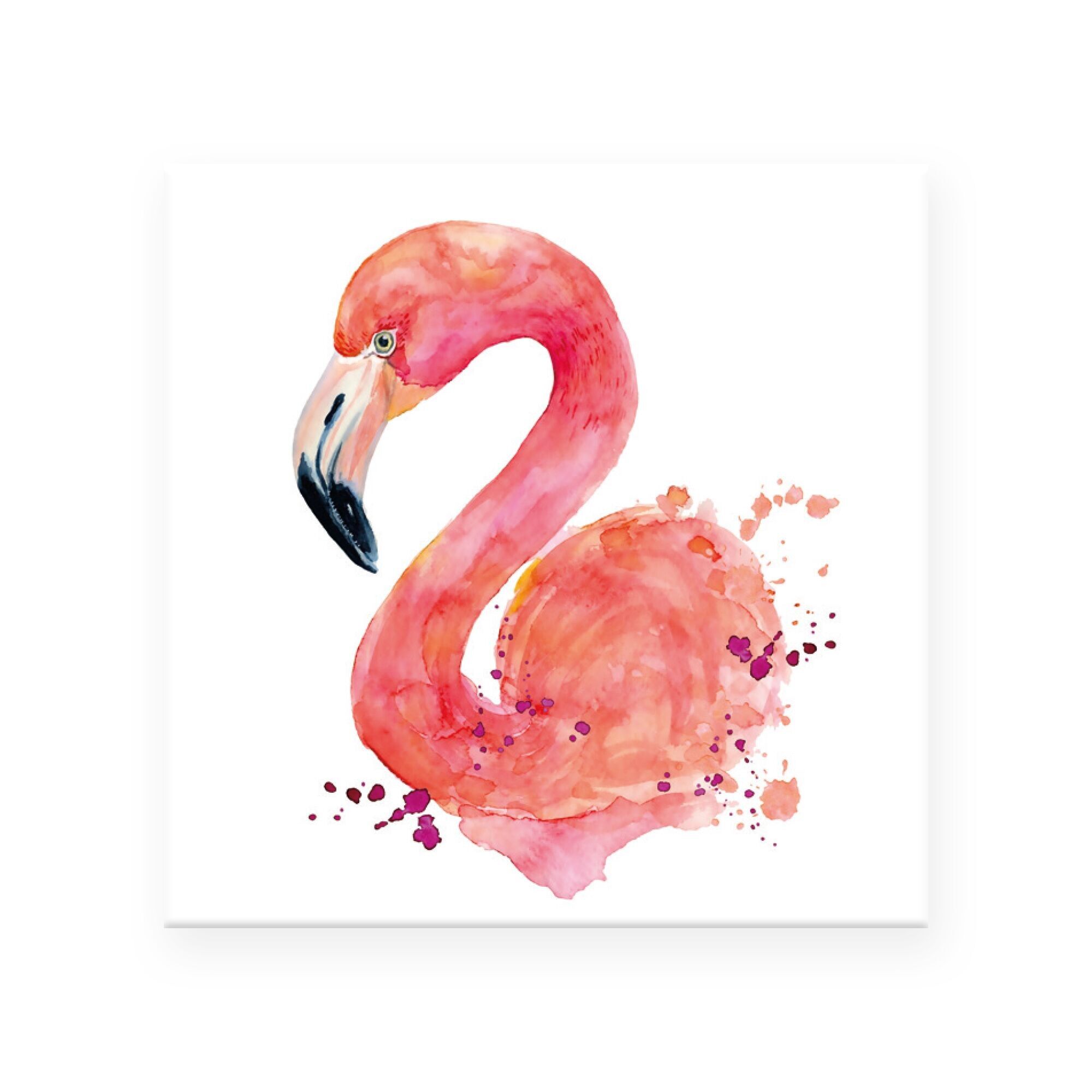 Magnet "Eleganter Flamingo" (5x5cm) – Tropisches Flair