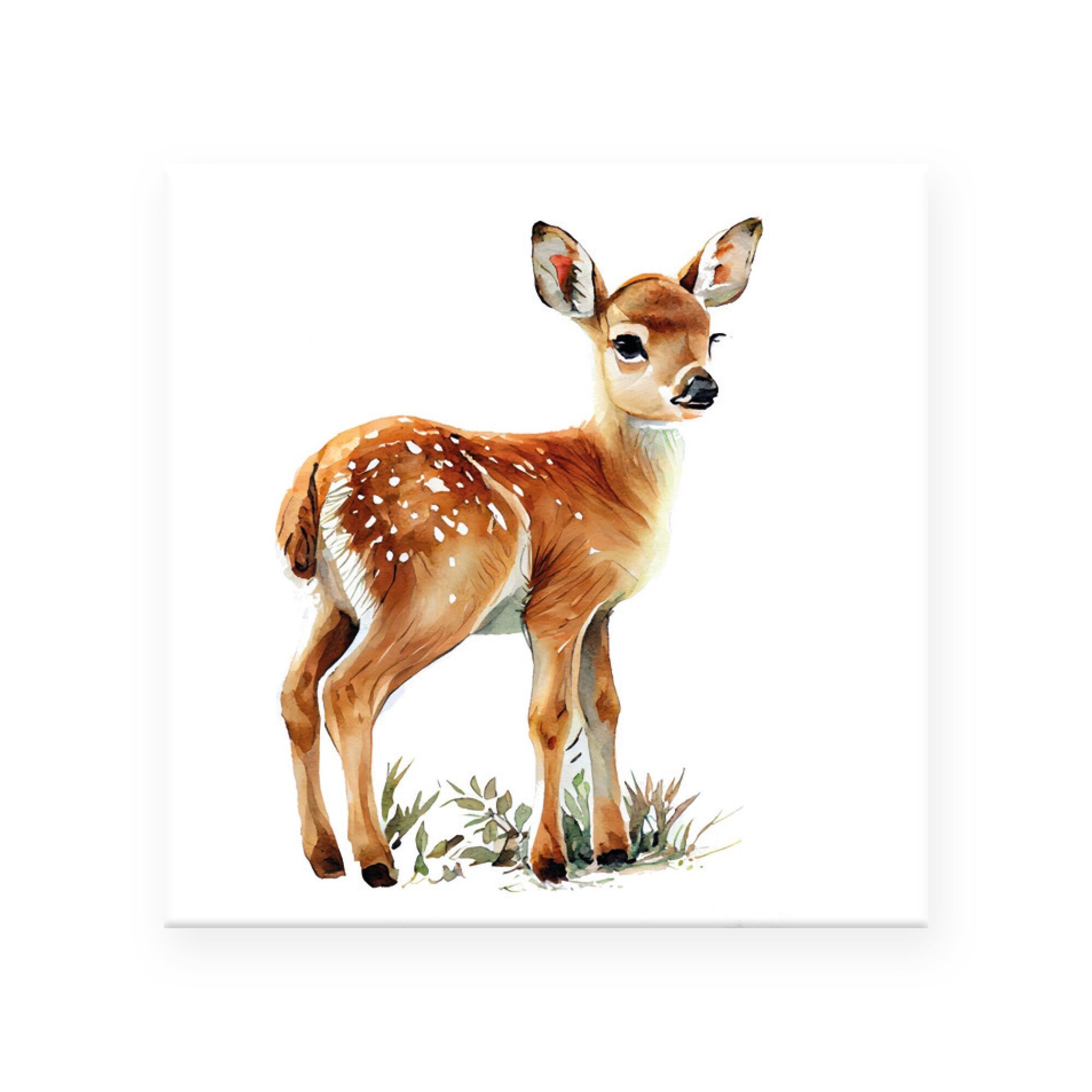 Magnete "Cerbiatto Delicato" (5x5cm) – Gentile abitante della foresta