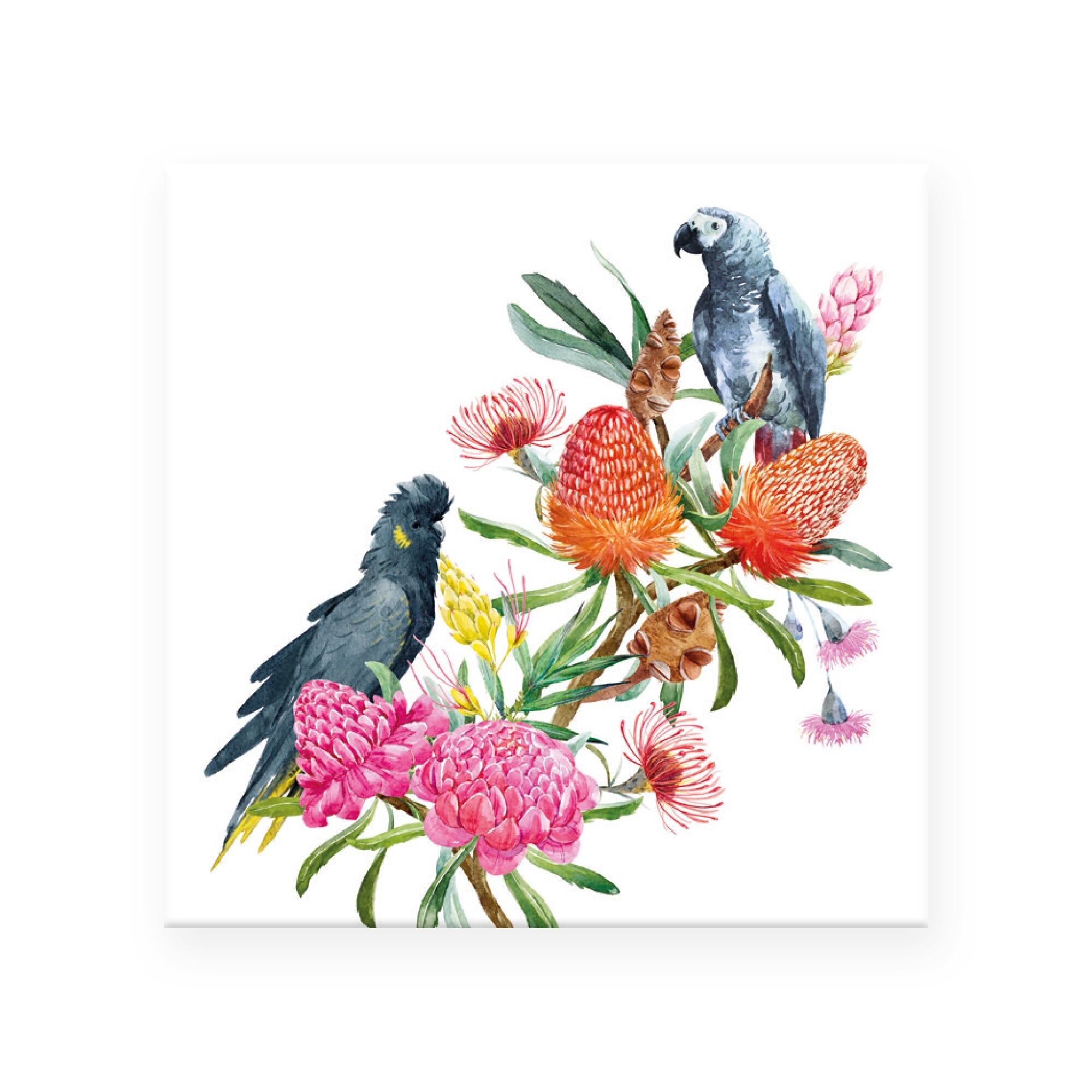 Magnet "Colorful Parrot" (5x5cm) – Exotic Bird
