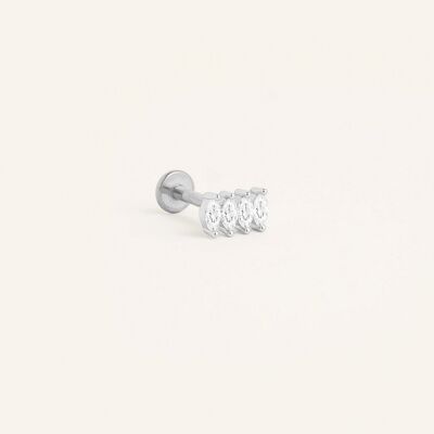 Piercing Jasper - argenté