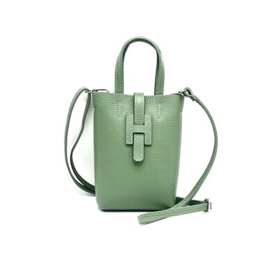 Sac bandoulière pour téléphone en cuir véritable, fabriqué en Italie, art.112618