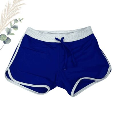 Navy blue anti-UV swim shorts