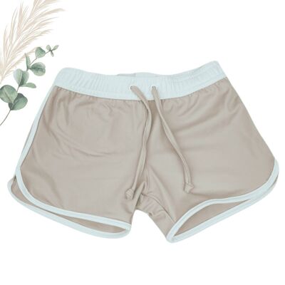 Pantaloncini da bagno beige anti-UV