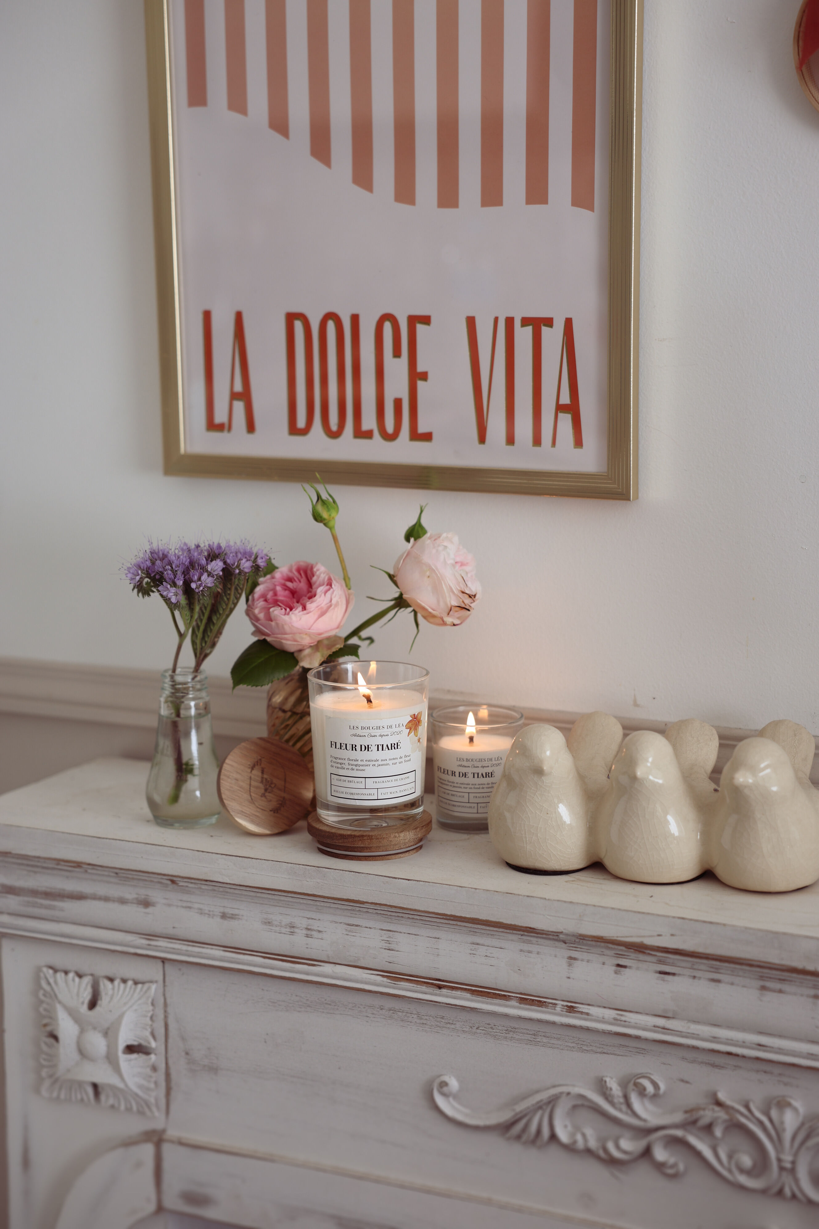 Small Tiare Flower Scented Candle - Set of 6