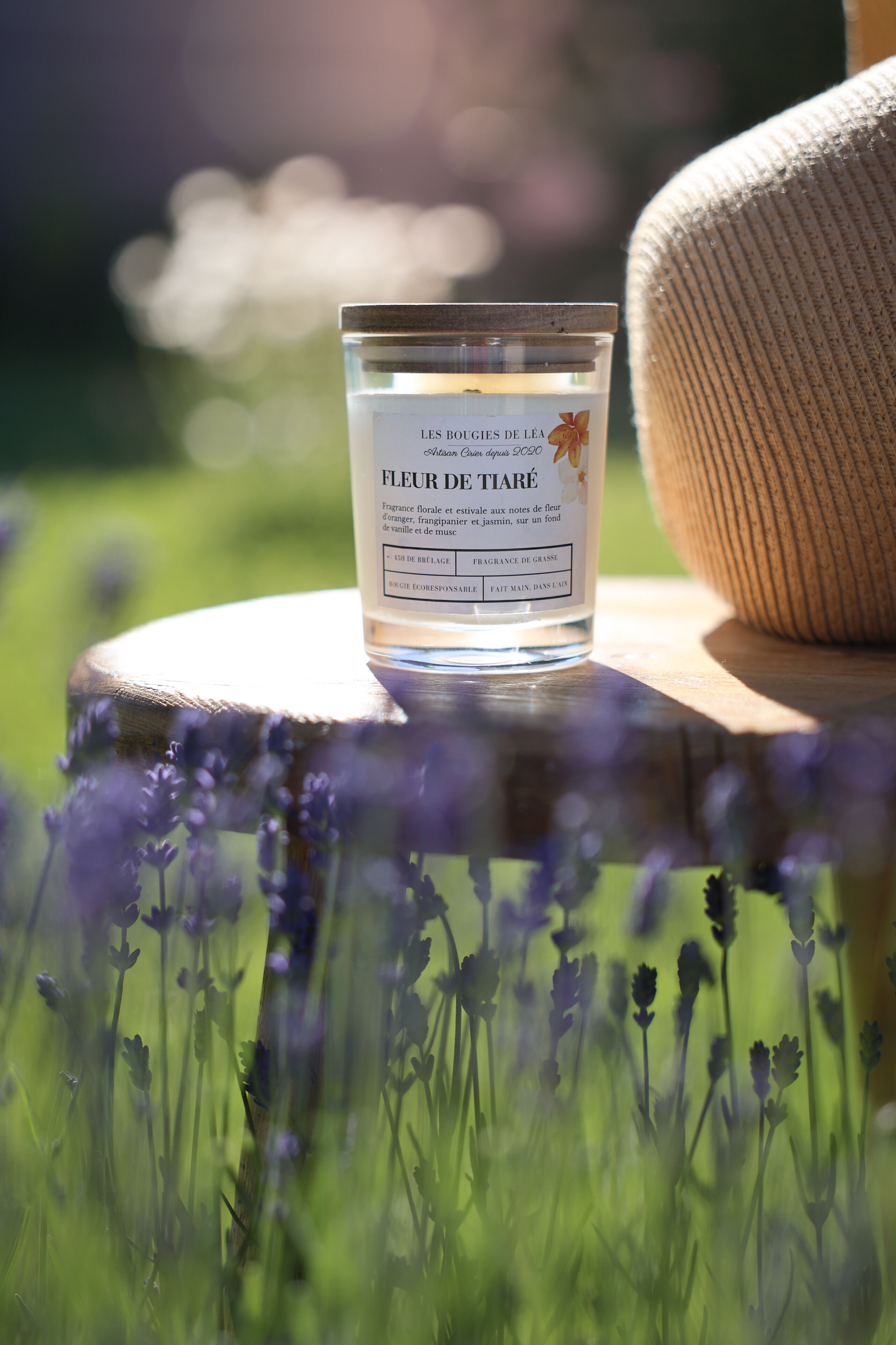 Large Tiare Flower Scented Candle - Set of 4