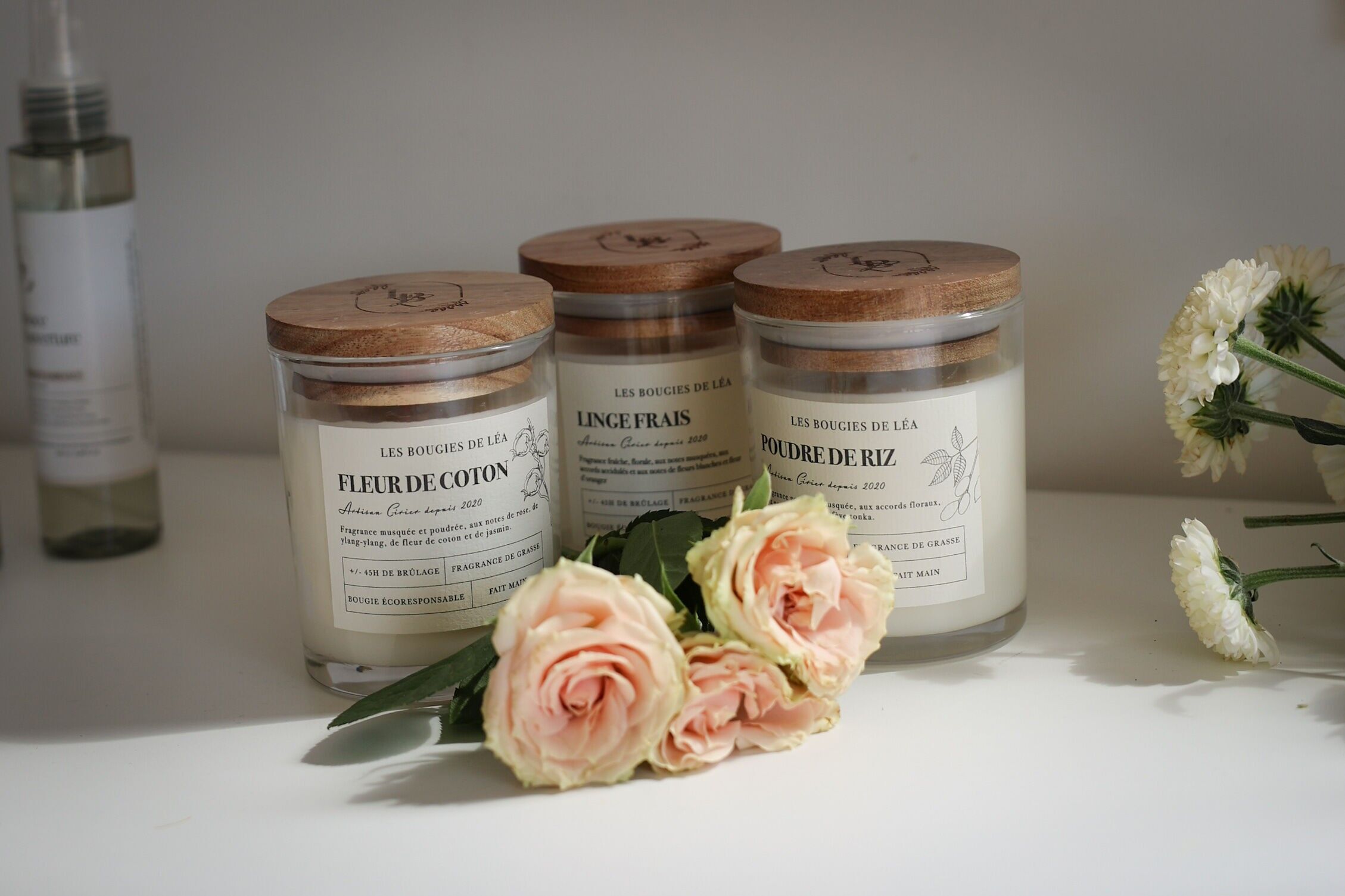 Large Rice Powder Scented Candle - Set of 4