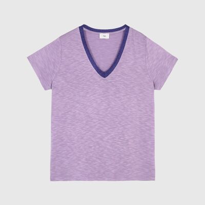 Camiseta de rizo morada