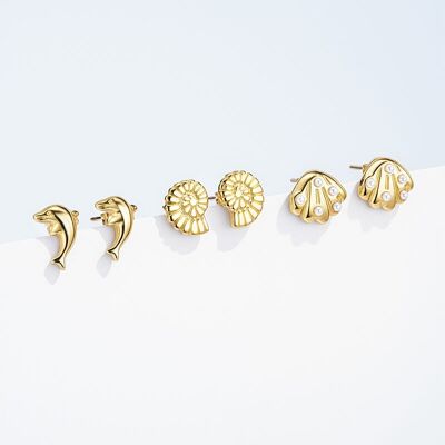 Stainless Steel Earrings 124AQ419