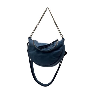 LORRAINE LAVADO RIÑONERA LORRAINE DE PIEL DENIM AZUL