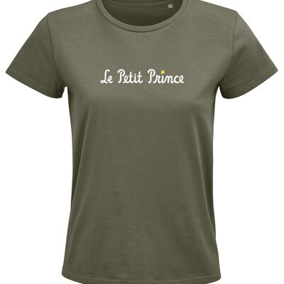 Camiseta gris pardo "Le Petit Prince typo"
