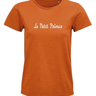 T-shirt orange " Le Petit Prince typo "