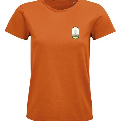 Orangefarbenes T-Shirt "Herz Asteroid"
