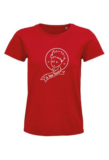 T-shirt rouge " Le Petit Prince monochrome "