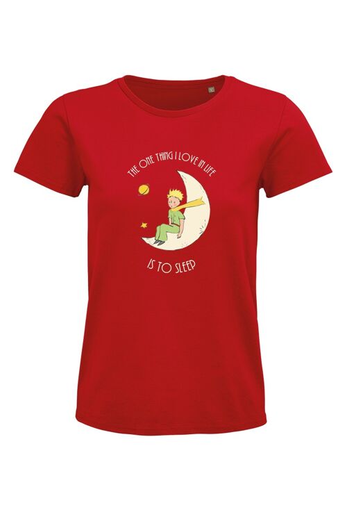 T-shirt rouge " The one thing i love in life is to sleep "