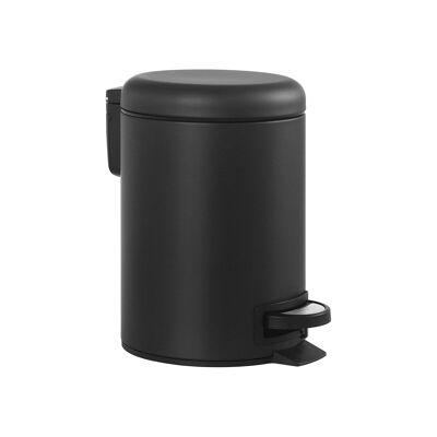Trash can made of black metal