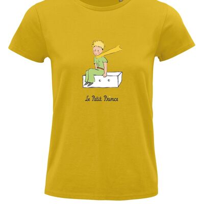 T-shirt jaune " Le Petit Prince assis "