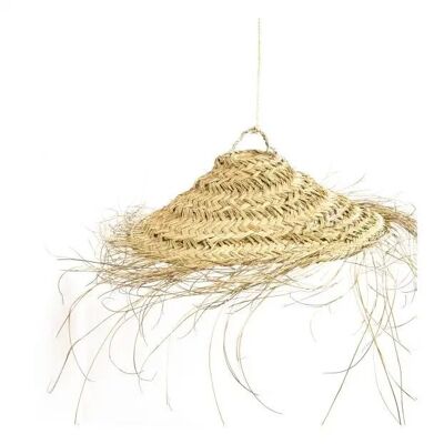 Natural Doum Parasol Pendant Light – Handmade Boho Ceiling Lamp (3 Sizes)