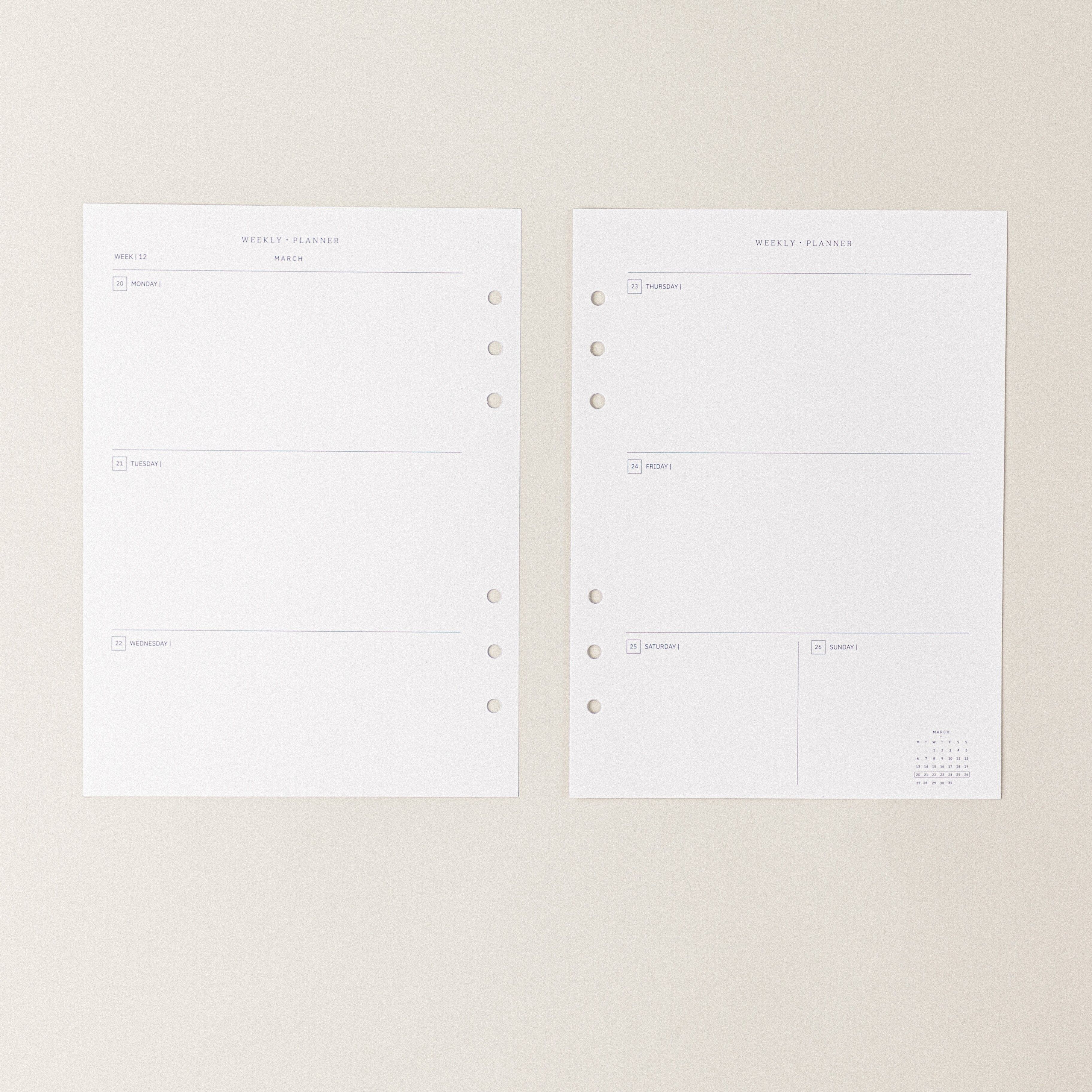 Wochenplaner 2025-26 · Ersatzringplaner