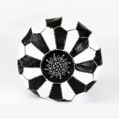 Pouf en cuir marocain