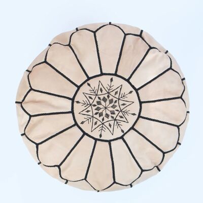 Pouf in pelle marocchina