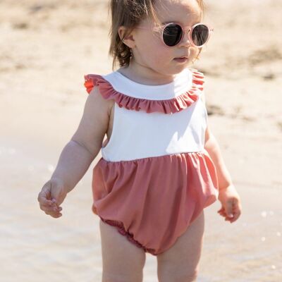 Maillot de bain bébé terracotta
