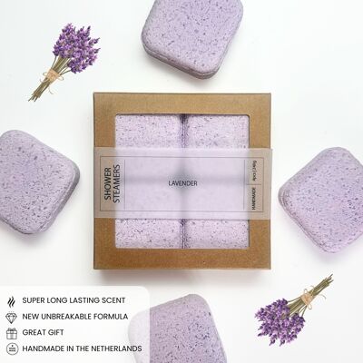 BAIN DE DOUCHE NATUREL | COFFRET CADEAU 4 PIÈCES | LAVANDE | 240 g