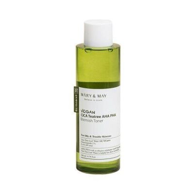 MARY&MAY Tonico Vegano per Imperfezioni Cica Tea Tree Aha Pha 200ml