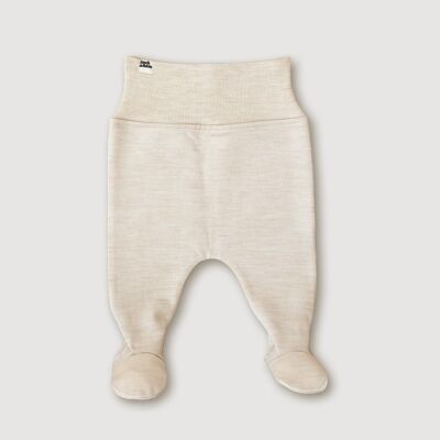 Pantalones de lana polar con pies - Avena