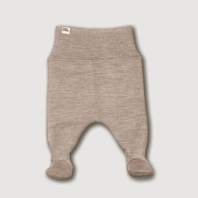 Pantalones de lana polar con pies - Arena