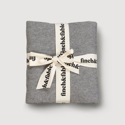 Wool Knitted Blanket - Dove