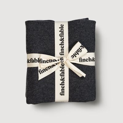 Wool Knitted Blanket - Storm