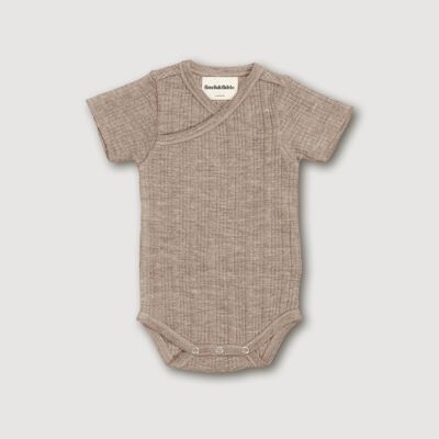 Body in lana a coste S/S - Sabbia