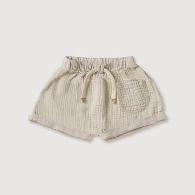 Pantaloncini in garza per neonati - Pietra