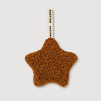 Wool Sherpa Pacifier Lovey - Chestnut