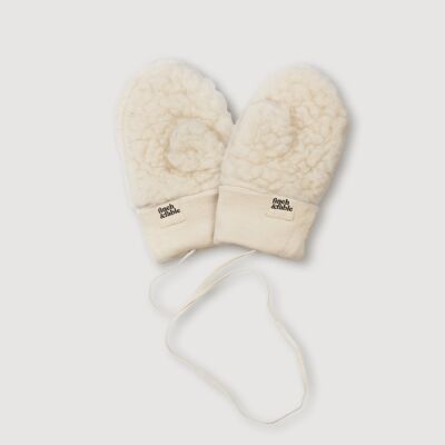 Guanti in lana Sherpa - Latte