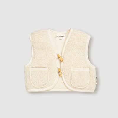 Gilet en laine sherpa - Lait