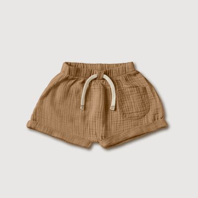 Short bébé en gaze - Bronze
