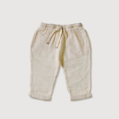 Pantalones de gasa - Hueso