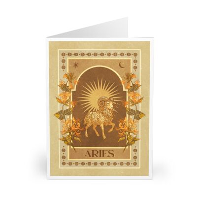 Aries Zodiac Card