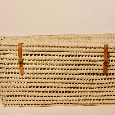Palm Leaf Storage Chest and Basket