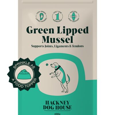 Paquet individuel | Poudre de moules vertes pour chiens | 80 portions | (Prix de vente conseillé : 13 £.95)