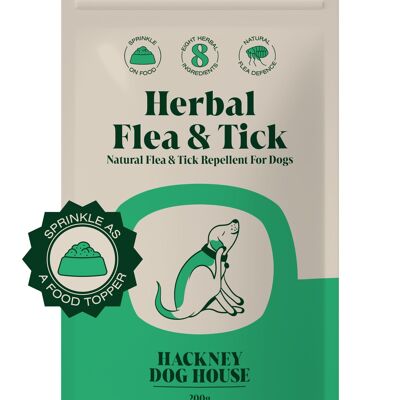 Paquete individual | Tratamiento herbal contra pulgas y garrapatas para perros | 80 raciones (Precio de venta recomendado: £16.95)