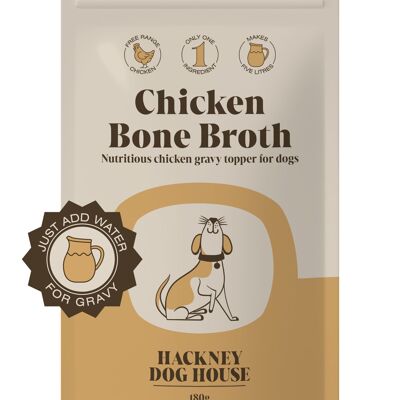 Paquete individual | Caldo de huesos en polvo para perros | Rinde cinco litros (precio de venta recomendado: £ 17.95)