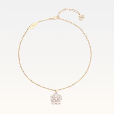 Collana di perle Blanc Camélia placcata oro firmata MB