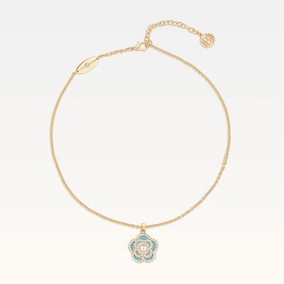 Collier de perles Camélia plaqué or Azure Breeze MB Signature