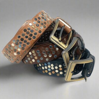 Studded Leather Belt