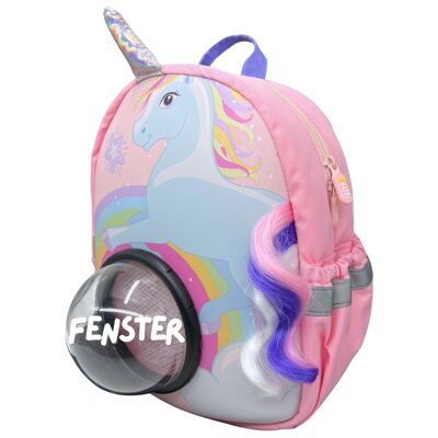 Mochila con ventana de unicornio